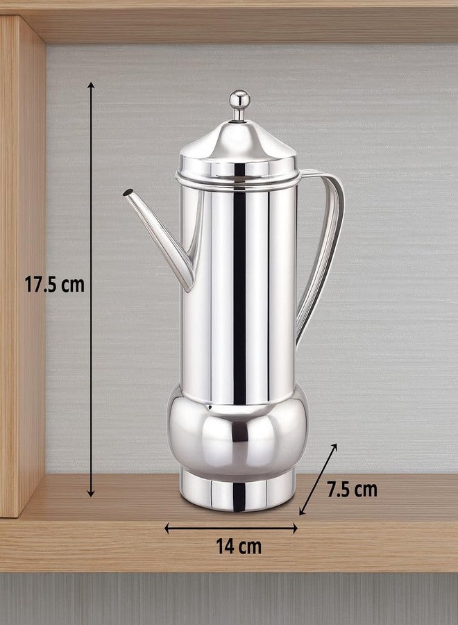 Expresso Stainless Steel Olive Oil Dispenser Pot - Leakproof 500 ML, Oil Pourer, Oil Can & Salad Dressing Storage with Lid for Kitchen, Cooking, Home & Restaurant Use - Image 3